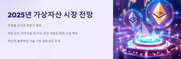 2025년 가상자산 시장 전망: 주목해야 할 코인과 전문가 예측
