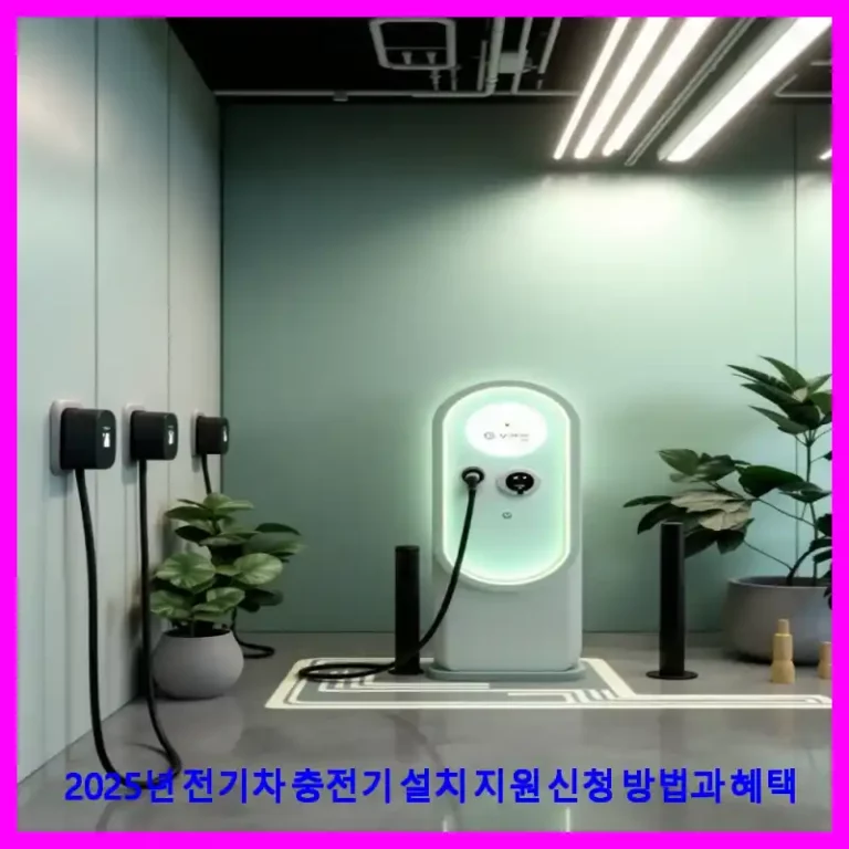 2025년 전기차 충전기 설치 지원 신청 방법과 혜택