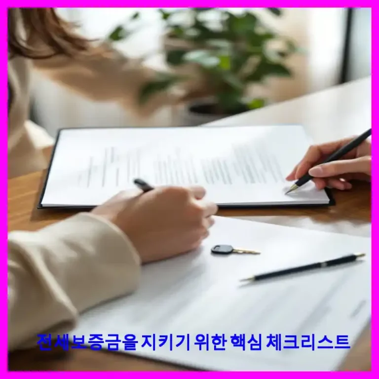 전세보증금을 지키기 위한 핵심 체크리스트