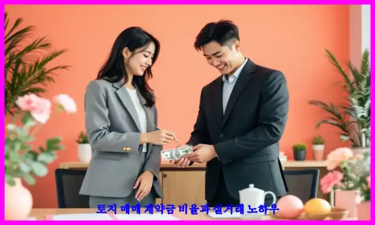 토지 매매 계약금 비율과 실거래 노하우