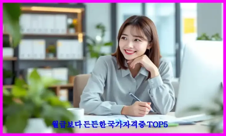 월급보다 든든한 국가자격증 TOP5