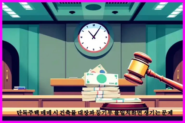 단독주택 매매 시 건축물 대장과 등기부 불일치하면 생기는 문제