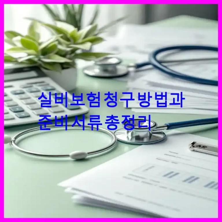 실비보험 청구 방법과 준비 서류 총정리