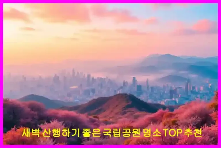 새벽 산행하기 좋은 국립공원 명소 TOP 추천