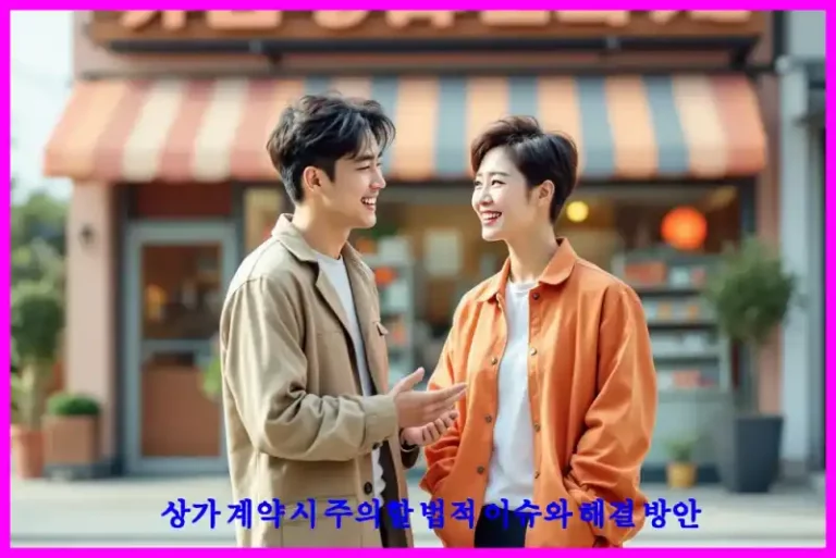 상가 계약 시 주의할 법적 이슈와 해결 방안