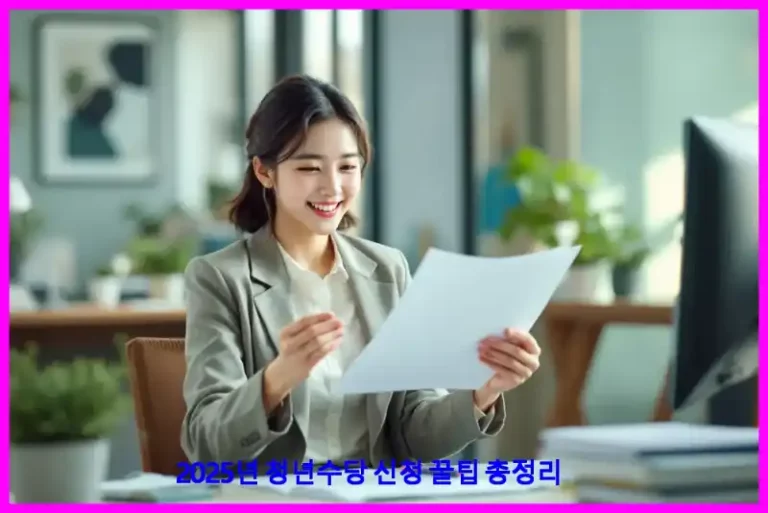 2025년 청년수당 신청 꿀팁 총정리