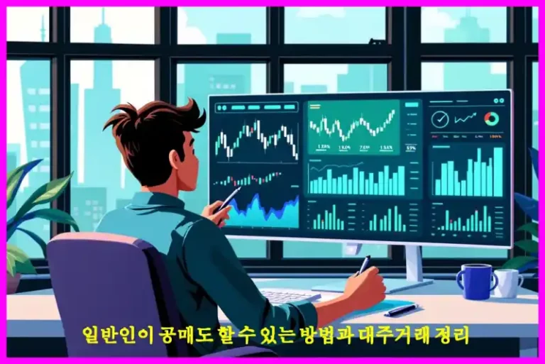 일반인이 공매도 할 수 있는 방법과 대주거래 정리