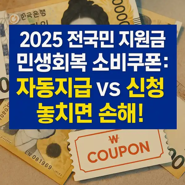 2025 전국민 지원금 민생회복 소비쿠폰
