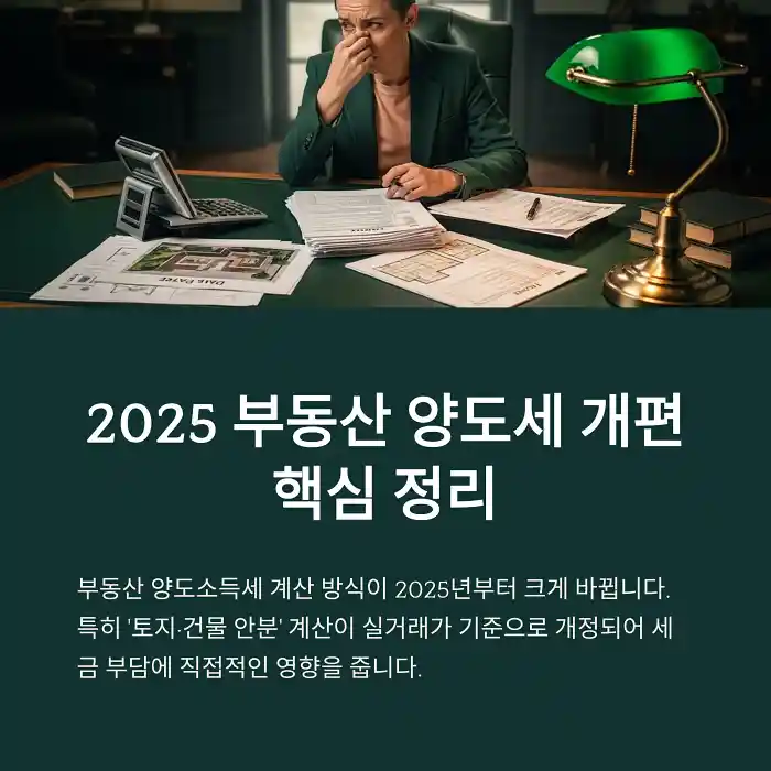 2025 부동산 양도세 개편 핵심 정리