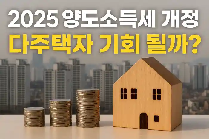 2025 양도소득세 개정, 다주택자 기회 될까