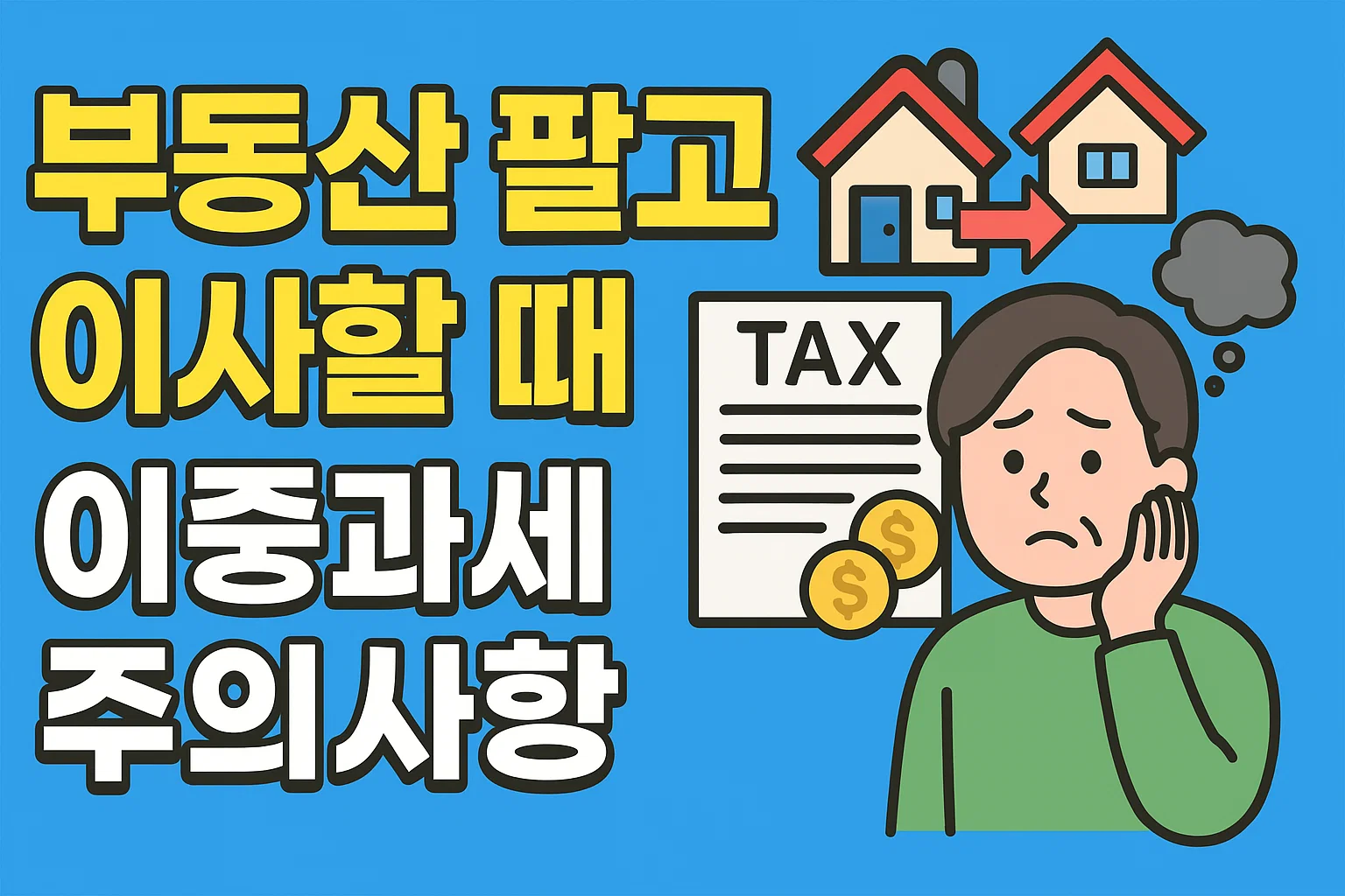 부동산 팔고 이사할 때 이중과세 주의사항