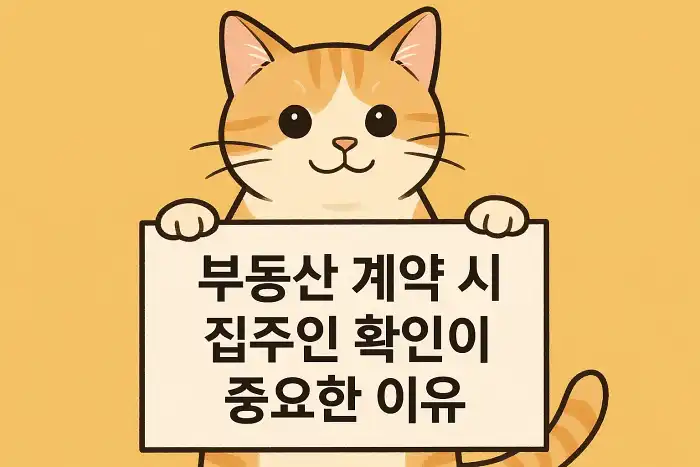 부동산 계약 시 집주인 확인이 중요한 이유