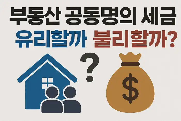 부동산 공동명의 세금, 유리할까 불리할까