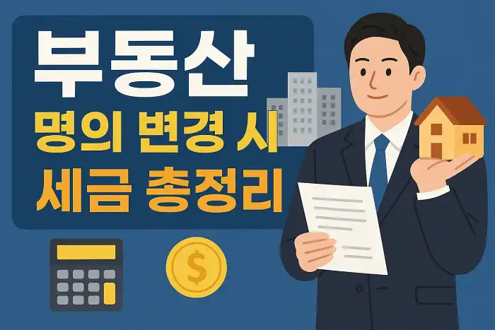 부동산 명의 변경 시 세금 총정리