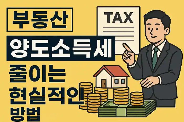 부동산 양도소득세 줄이는 현실적인 방법