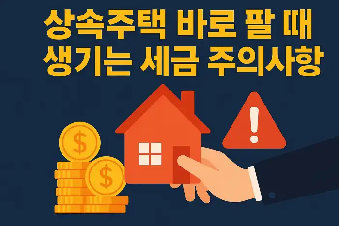 상속주택 바로 팔 때 생기는 세금 주의사항