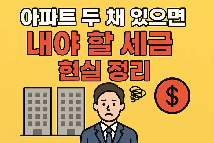 아파트 두 채 있으면 내야 할 세금 현실 정리
