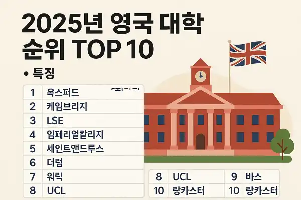 영국 대학 순위 TOP 10과 특징