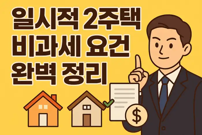 일시적 2주택 비과세 요건 완벽 정리