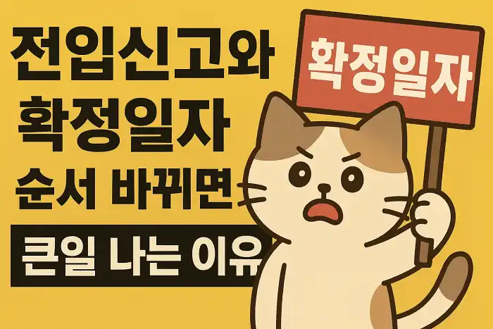 전입신고와 확정일자, 순서 바뀌면 큰일 나는 이유