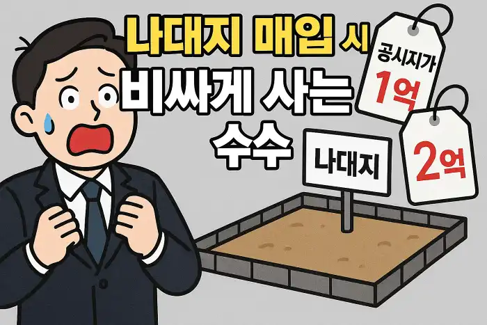 나대지 매입 시 공시지가보다 비싸게 사는 실수