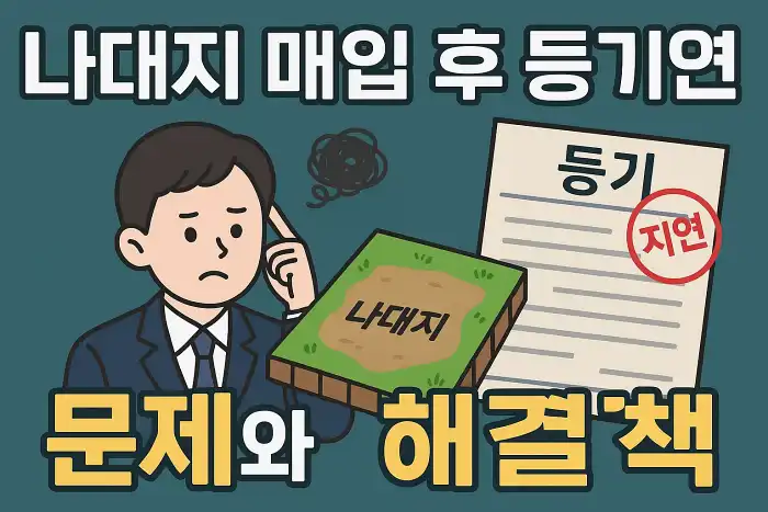 나대지 매입 후 등기 지연 문제와 해결책