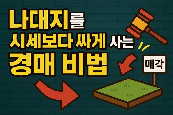 나대지를 시세보다 싸게 사는 경매 비법