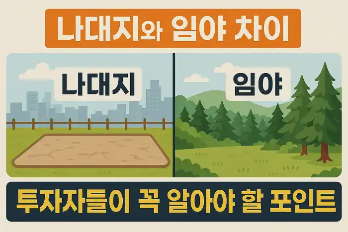 나대지와 임야 차이, 투자자들이 꼭 알아야 할 포인트