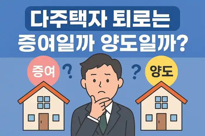 다주택자 퇴로는 증여일까 양도일까?