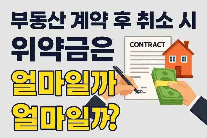 부동산 계약 후 취소 시 위약금은 얼마일까?