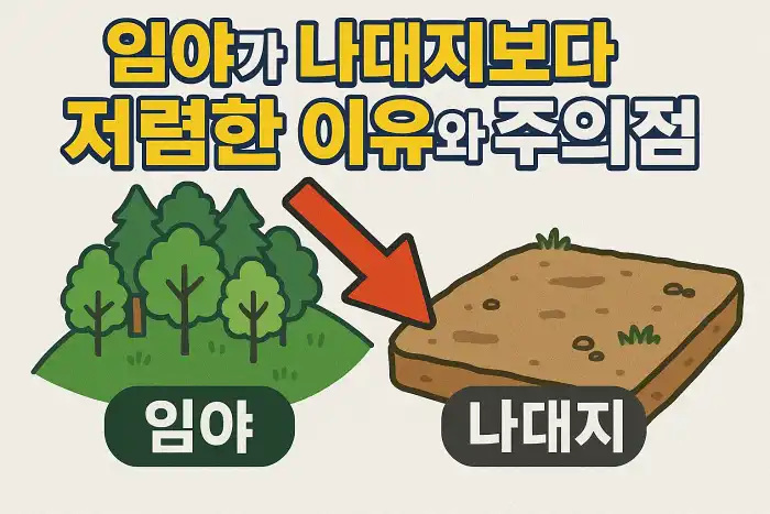 임야가 나대지보다 저렴한 이유와 주의점
