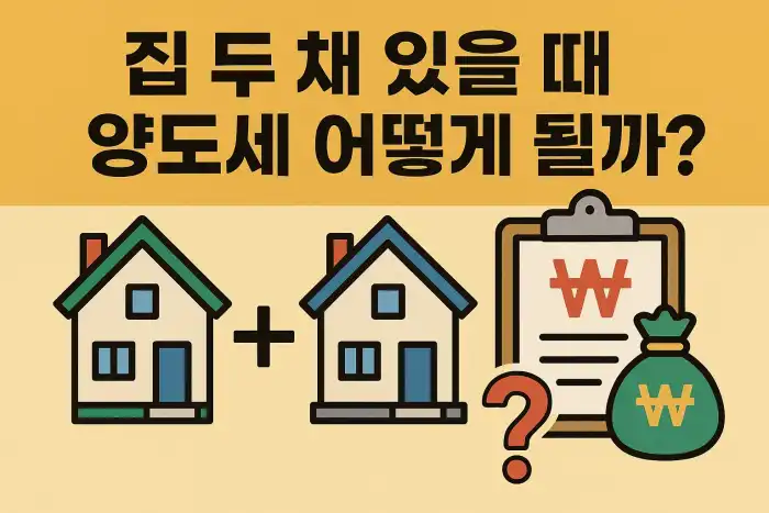 집 두 채 있을 때 양도세 어떻게 될까?