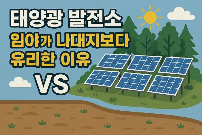 태양광 발전소, 임야가 나대지보다 유리한 이유