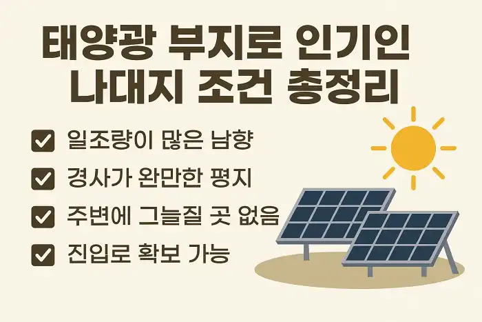 태양광 부지로 인기인 나대지 조건 총정리