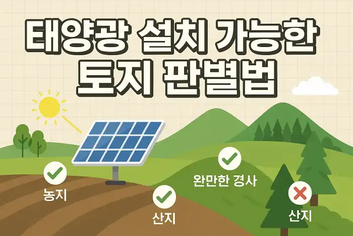 태양광 설치 가능한 토지 판별법