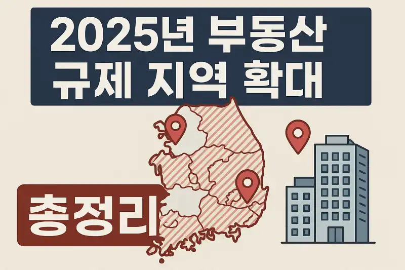 2025년 부동산 규제 지역 확대 총정리