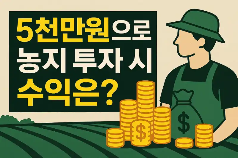 5천만원으로 농지 투자 시 수익은?
