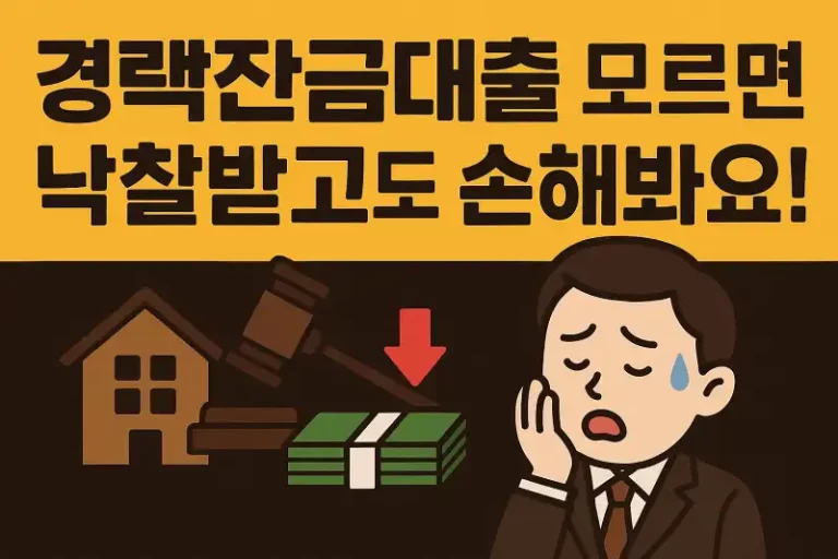 ‘경락잔금대출’ 모르면 낙찰받고도 손해봐요!