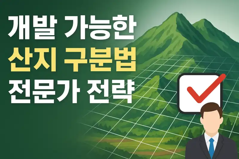 개발 가능한 산지 구분법과 전문가 전략