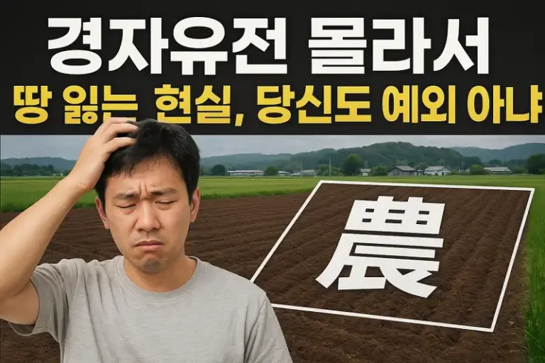 경자유전 몰라서 땅 잃는 현실, 당신도 예외 아냐