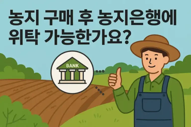 농지 구매 후 농지은행에 맡길 수 있을까?
