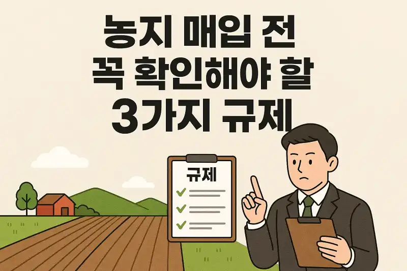 농지 매입 전 꼭 확인해야 할 3가지 규제