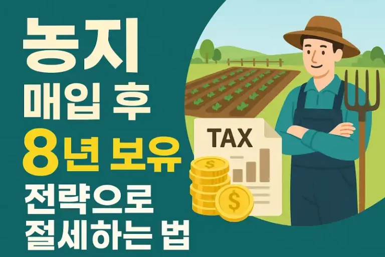 농지 매입 후 8년 보유 전략으로 절세하는 법