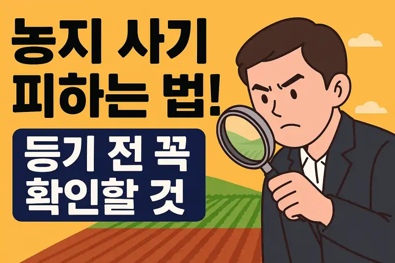 농지 사기 피하는 법! 등기 전 꼭 확인할 것