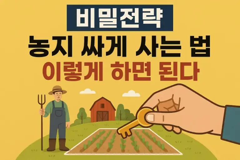농지 싸게 사는 법, 이렇게 하면 된다