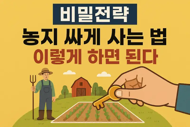 농지 싸게 사는 법, 이렇게 하면 된다