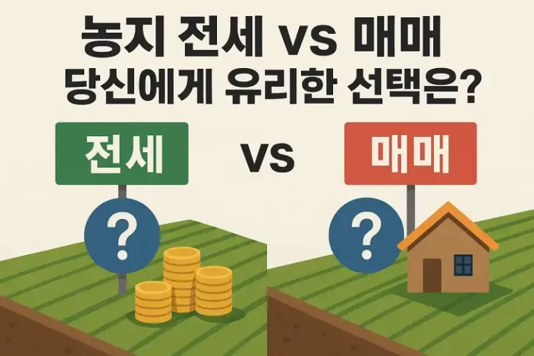 농지 전세 vs 매매, 당신에게 유리한 선택은?