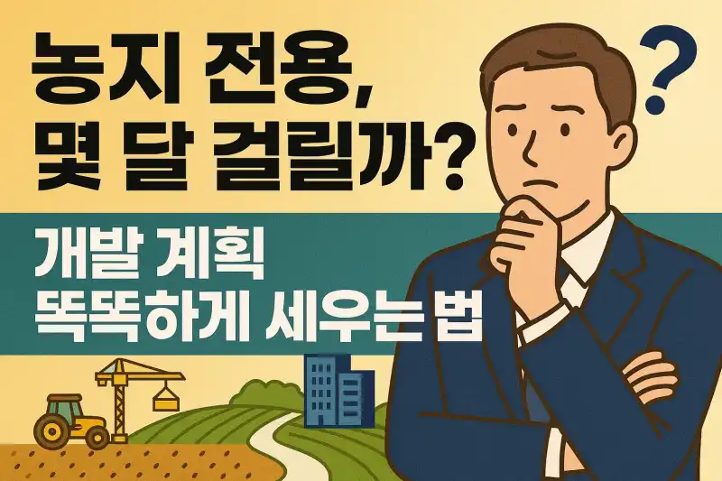 농지 전용, 몇 달 걸릴까? 개발 계획 똑똑하게 세우는 법