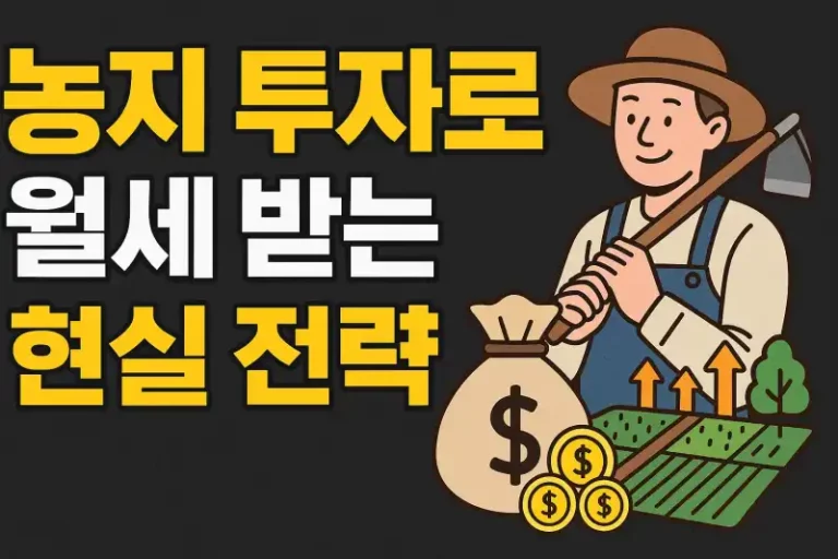 농지 투자로 월세 받는 현실 전략