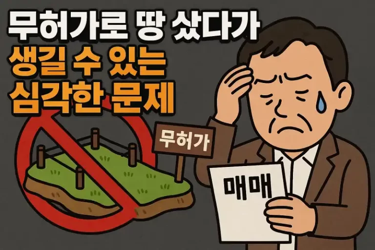 무허가로 땅 샀다가 생길 수 있는 심각한 문제